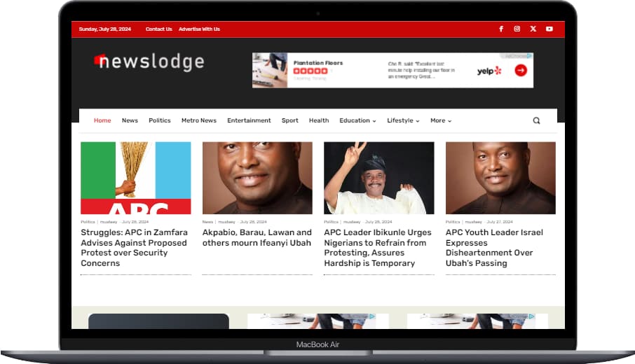 Newslodge front page